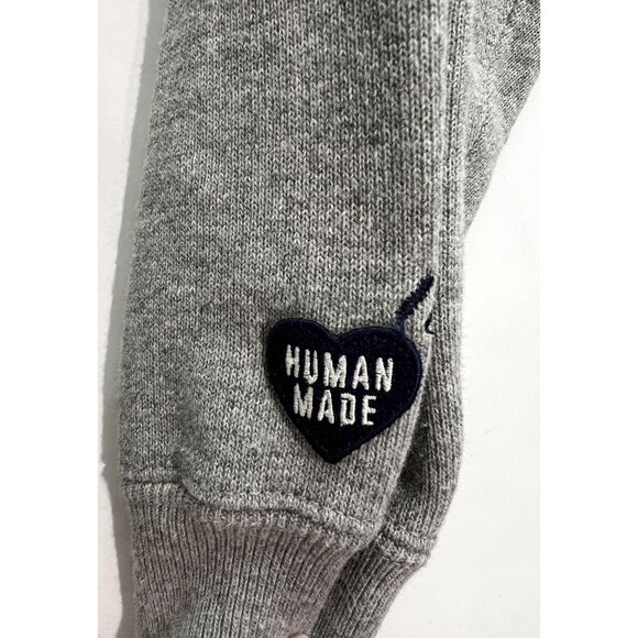 HUMAN MADE Logo Pizza Hoodie in Gray - Picture 2 of 6